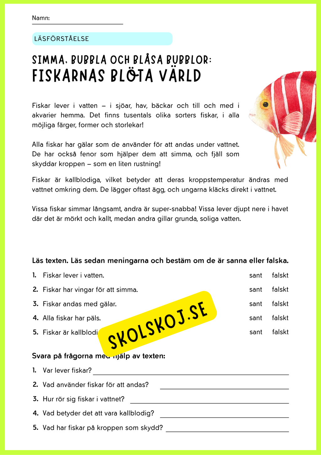 Djurens värld – Läs och lär
