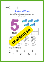 Spåra siffran - Häfte - 1 - 10