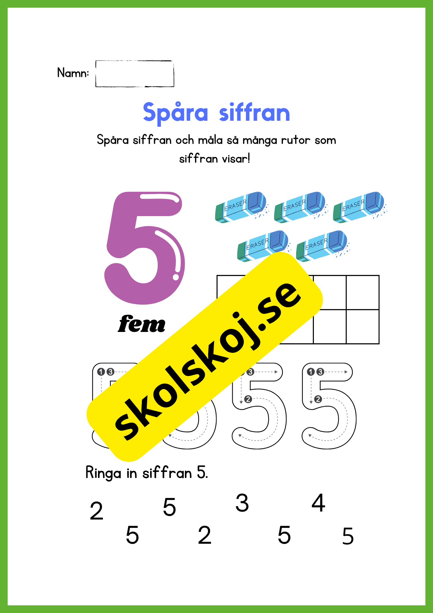 Spåra siffran - Häfte - 1 - 10