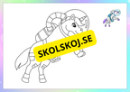 Magiska enhörningar - Målarbok