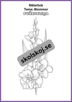 Målarbok - Tema blommor
