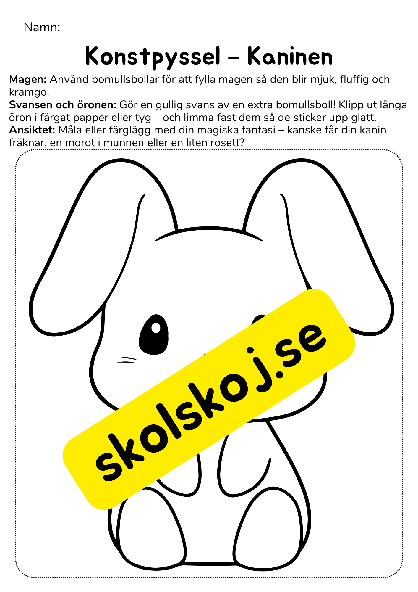 Lekfulla djurpyssel med bomull och fantasi