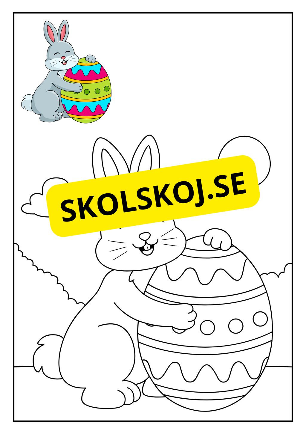Hej påsk - Målarbok
