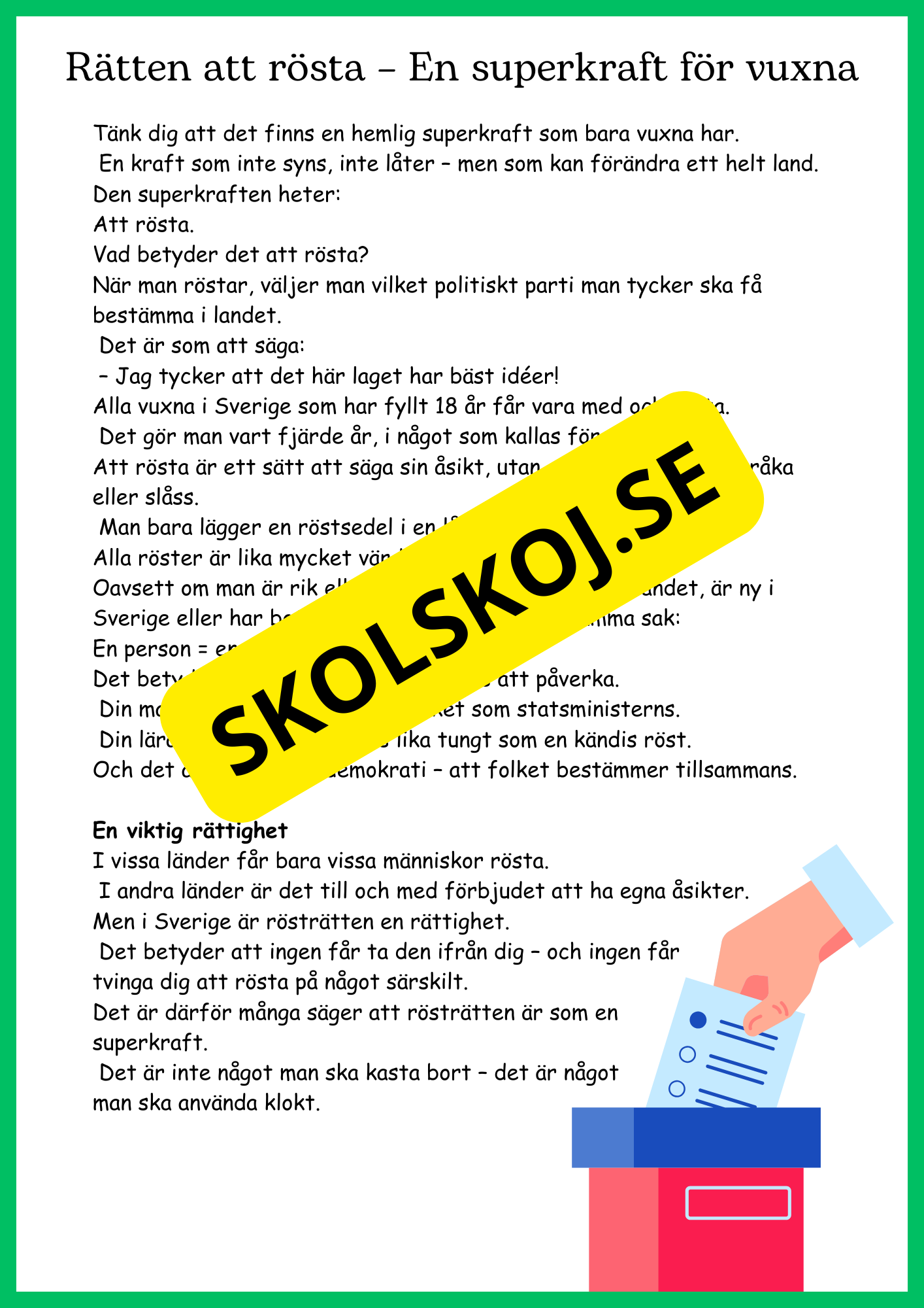 Så styrs Sverige – Enkla fakta om demokrati, val och makt