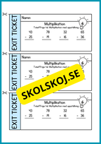 Exit ticket - Årskurs 4 - 5