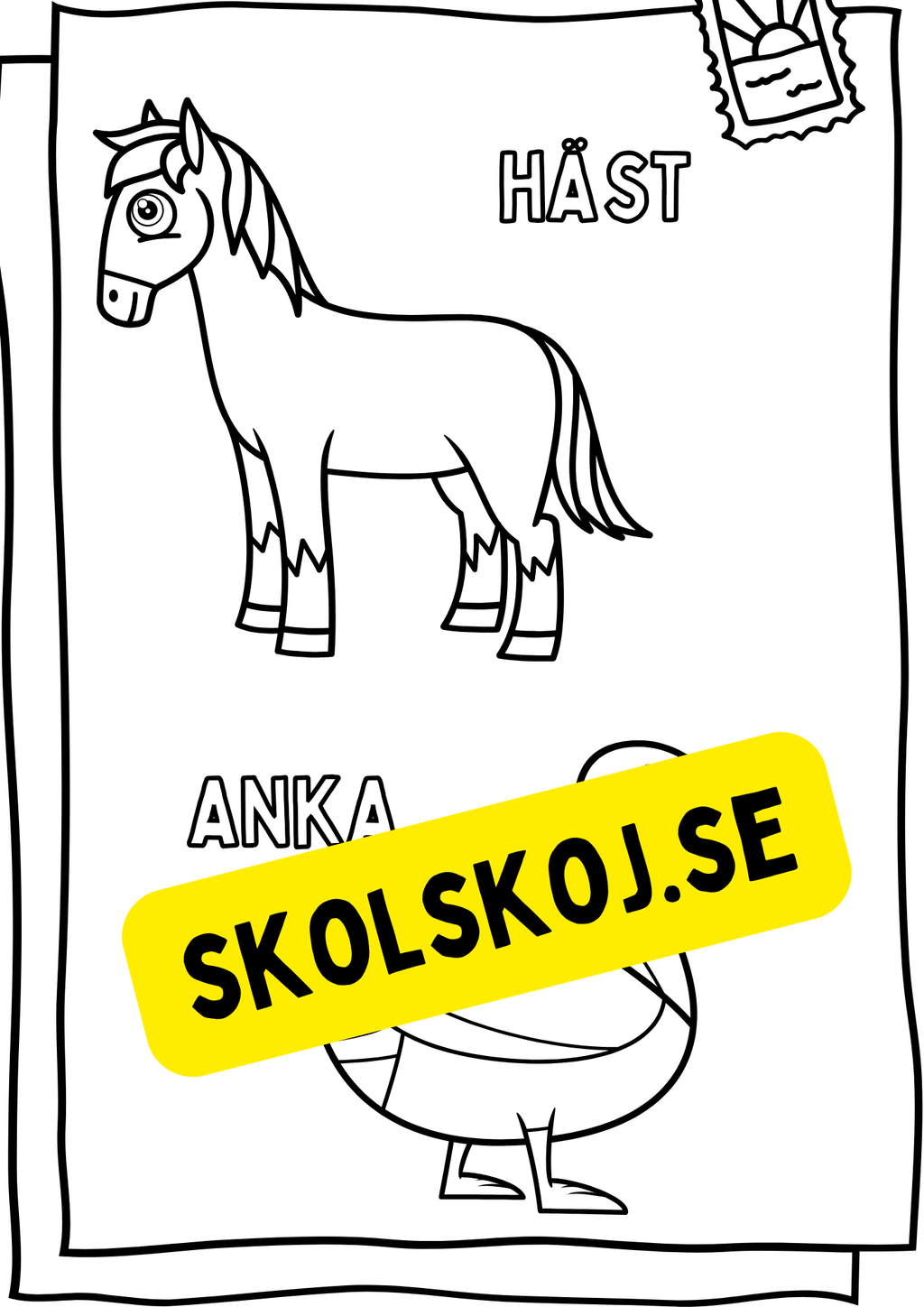 Bondgårdsdjur målarbok - Häfte