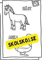 Bondgårdsdjur målarbok - Häfte
