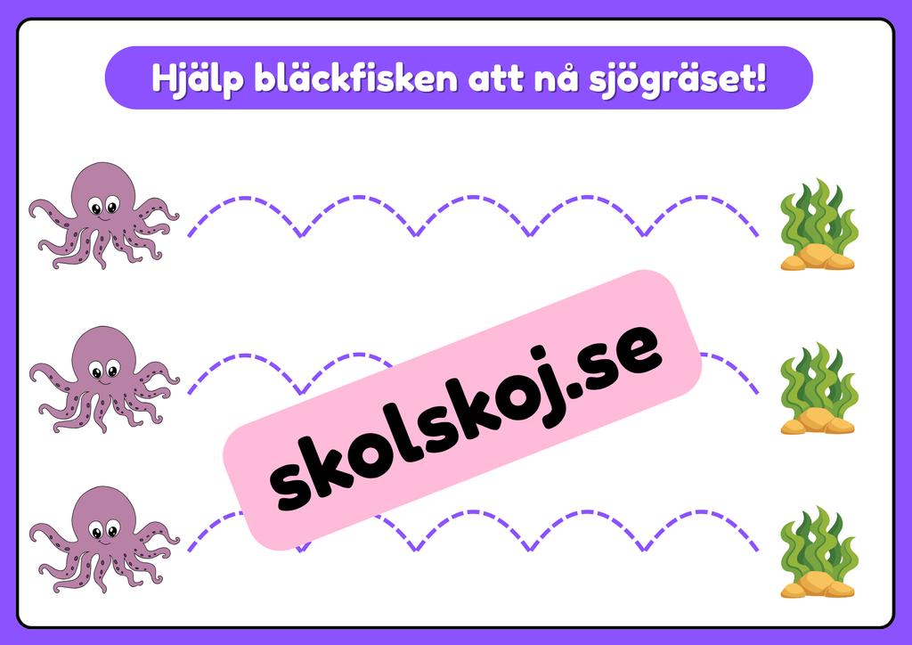 Rolig skrivträning - Förskola - Årskurs 1