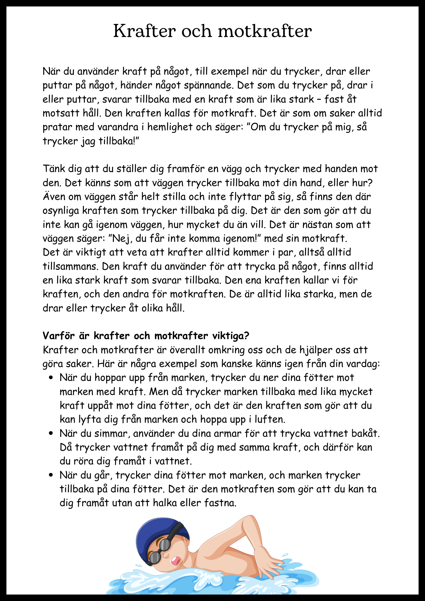 Kraft och rörelse - Så fungerar världen omkring oss - Åk 4 - 6
