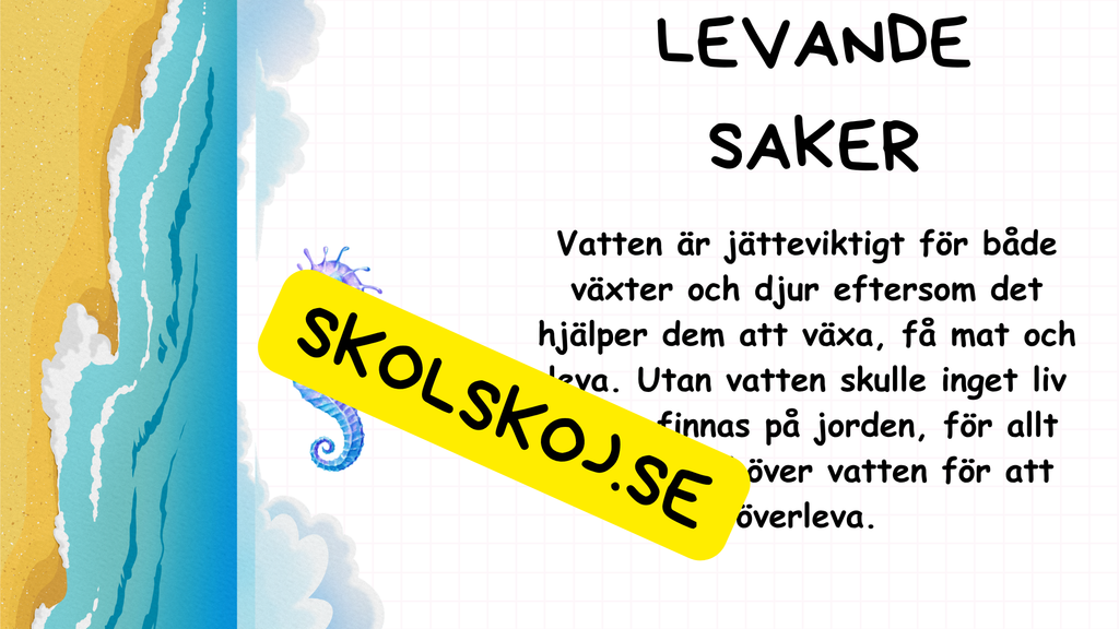 Vad är vatten - Presentation - Frågor