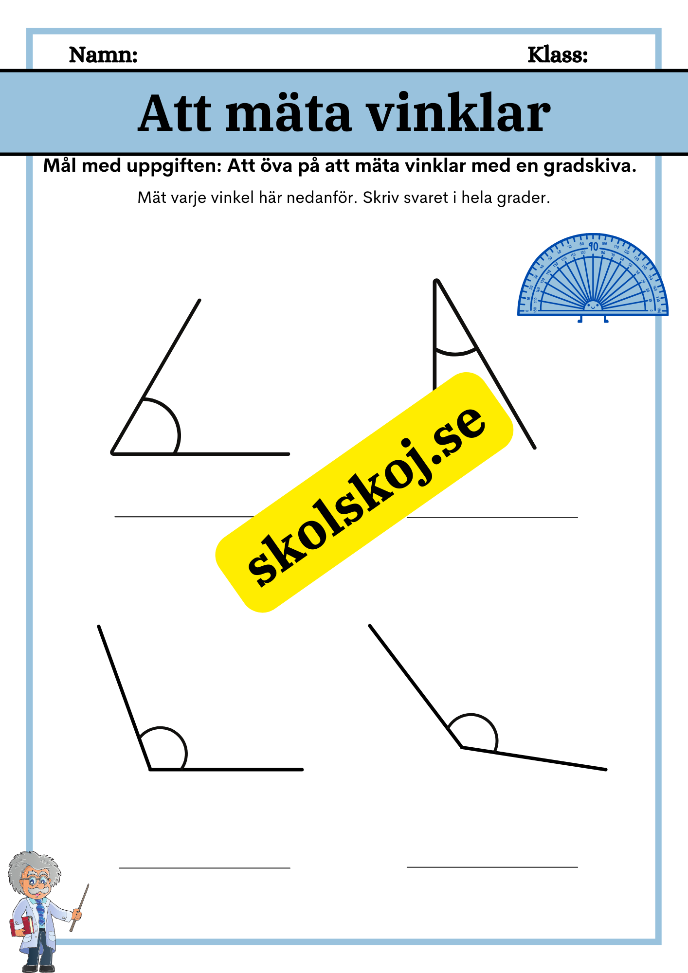Att mäta vinklar - Årskurs 4 - 6