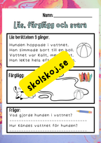 Läs, färglägg och svara - Häfte