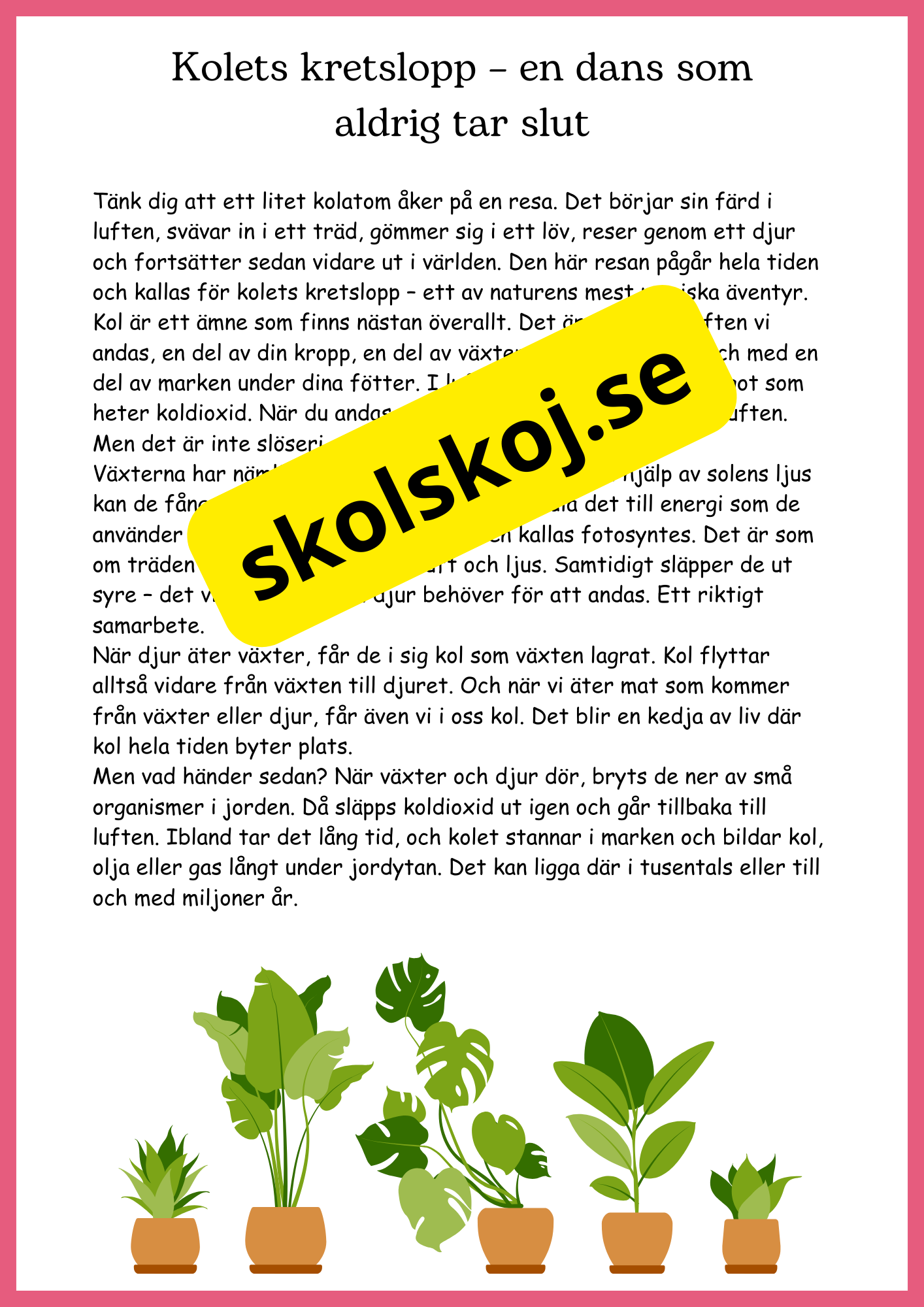 Ämnen överallt - Årskurs 4 - 6