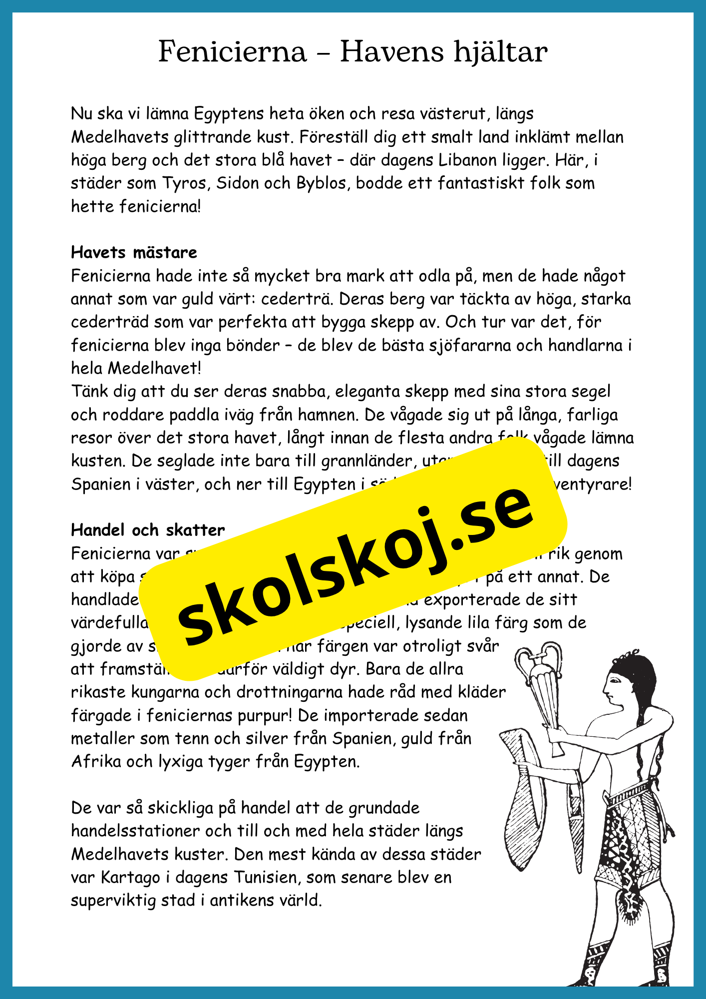 Antikens värld: En tidsresa runt Medelhavet + frågor - Åk 4 - 9