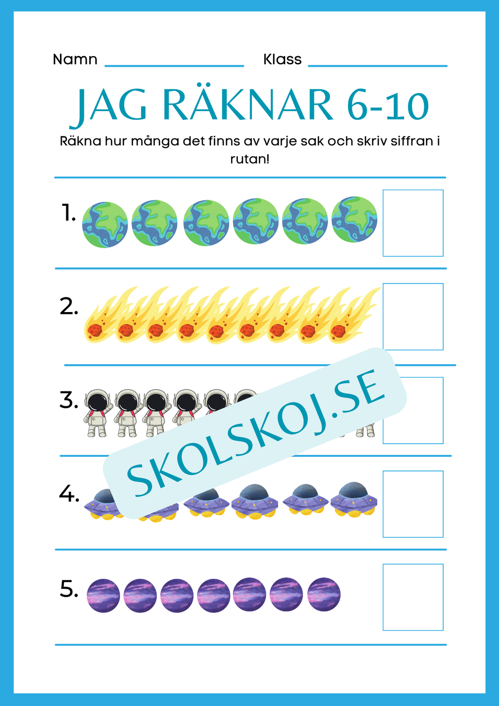 Jag räknar 6 - 10 - Häfte - Del 2