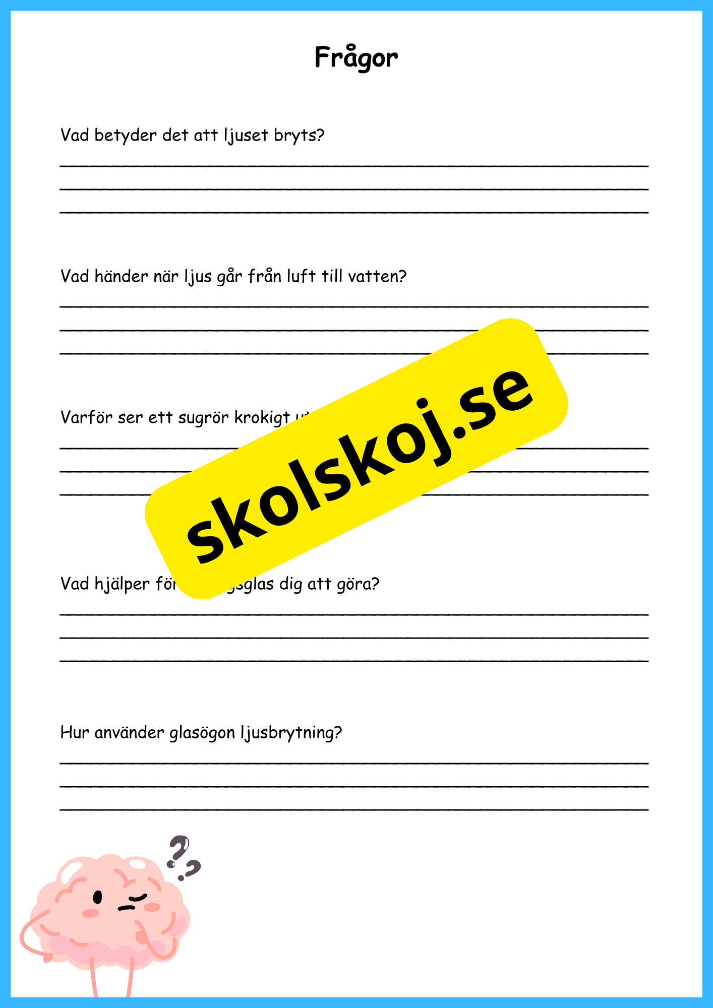 Ljusets hemligheter - Faktatext + frågor och experiment - Årskurs 4 - 6