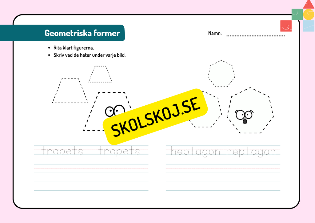 Geometriska former - Häfte