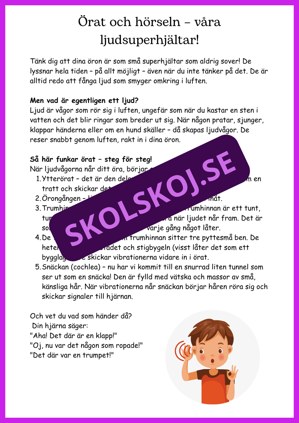 Ljud och ljus - En spännande upptäcktsresa - Årskurs 4 - 6