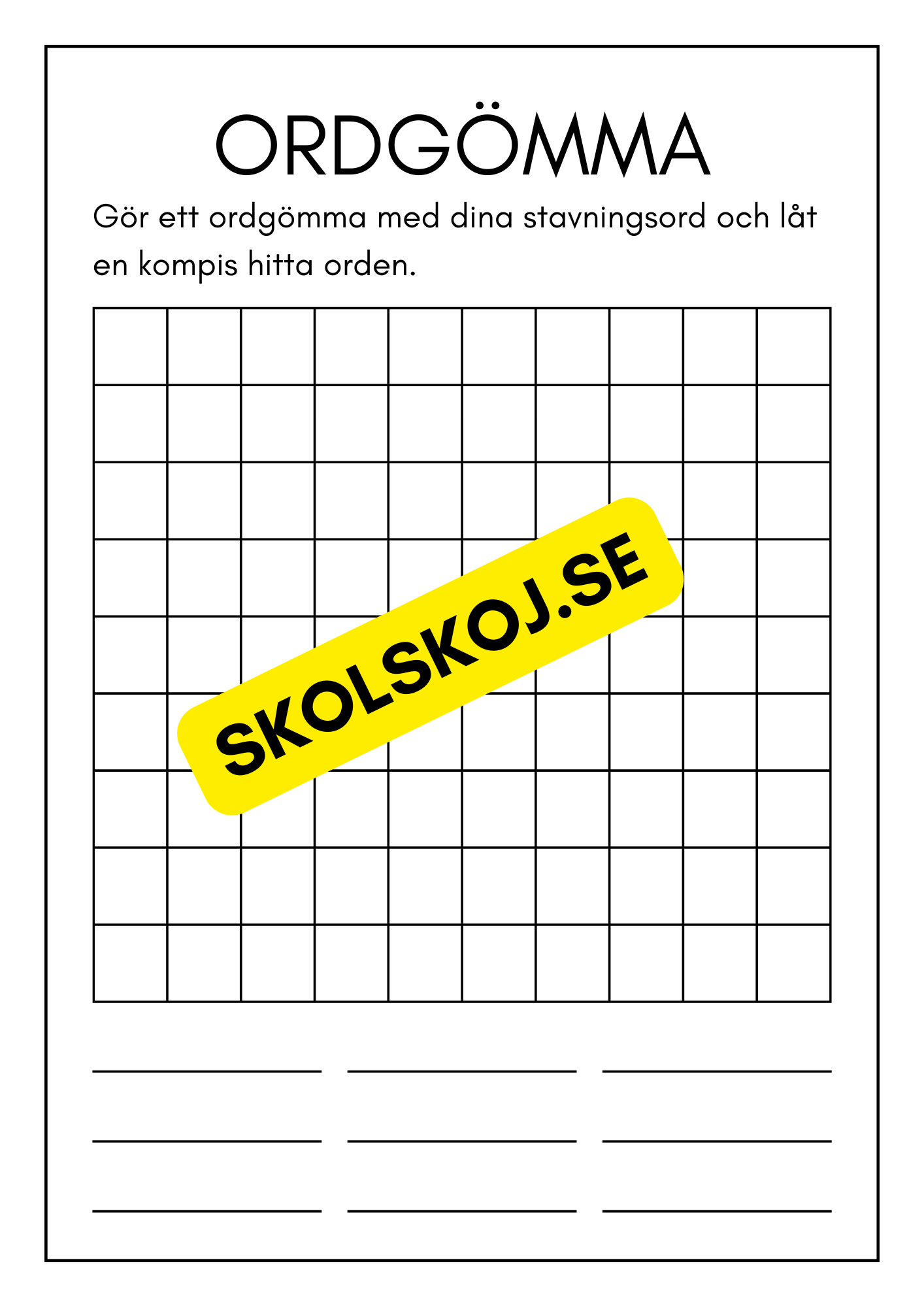 Fröken jag är klar - Blandade uppgifter