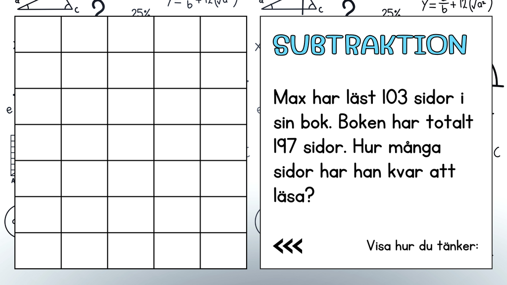 Problemlösning - Addition & subtraktion - Decimalform - Åk 5 - 6