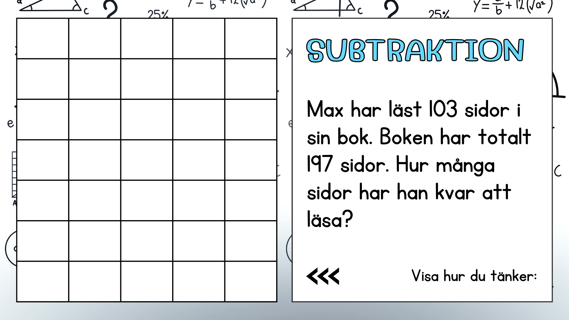 Problemlösning - Addition & subtraktion - Decimalform - Åk 5 - 6