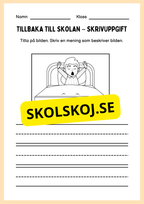 Tillbaka till skolan – skrivuppgift