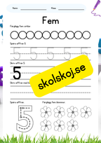 Skriv siffrorna Fk - Åk2