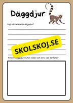 Klassificering av djur - Fakta och uppgifter - Åk 3 - 6