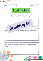 Exit ticket - 8 sidor