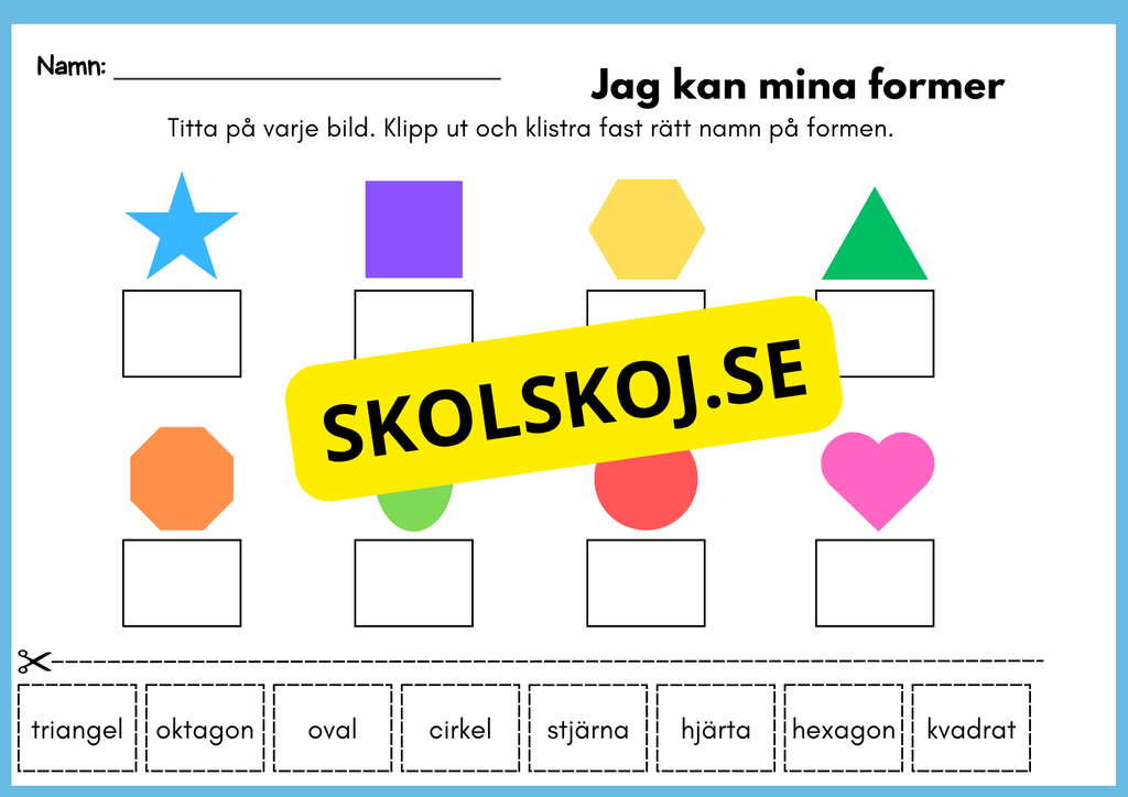 Jag kan mina former - Häfte