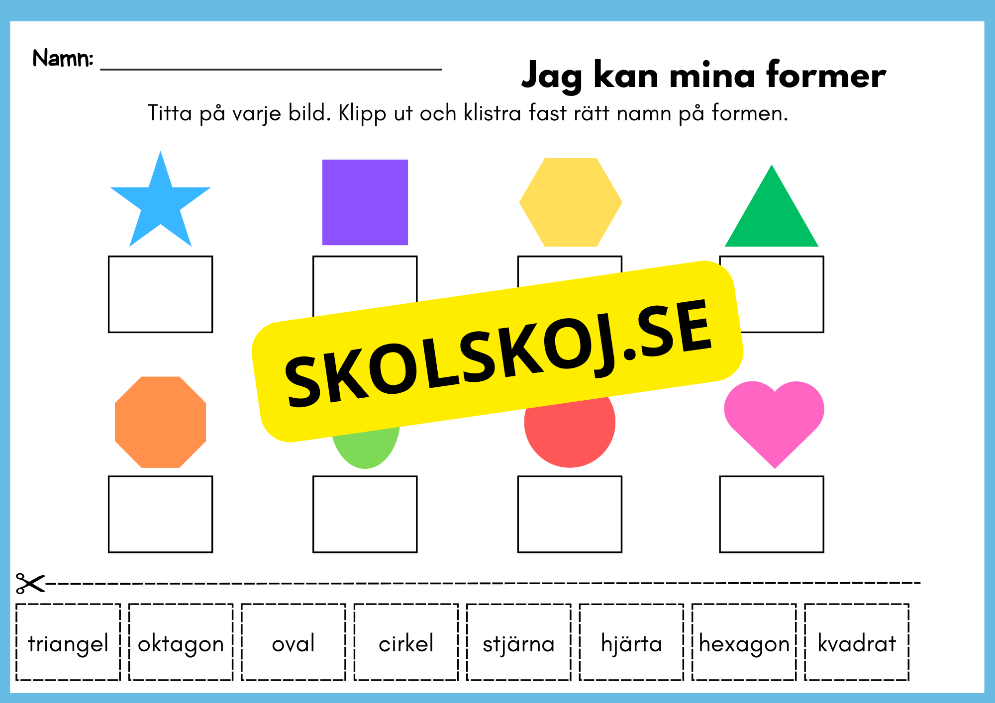 Jag kan mina former - Häfte