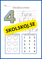 Spåra och lär dig siffror - 0 - 9