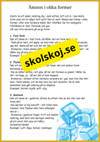 Kemins magiska värld - Fakta + frågor - Åk 4 - 6