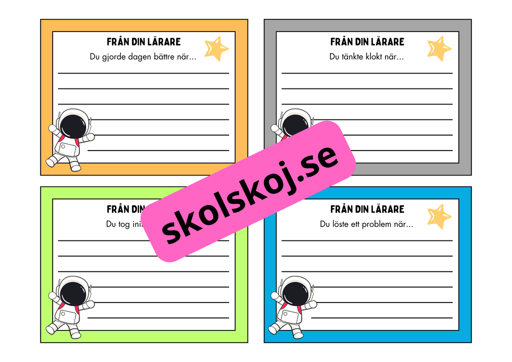 Lärarhälsningar till elever - Dinotema