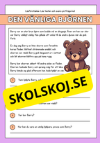 Läsförståelse - Djur- 14 texter