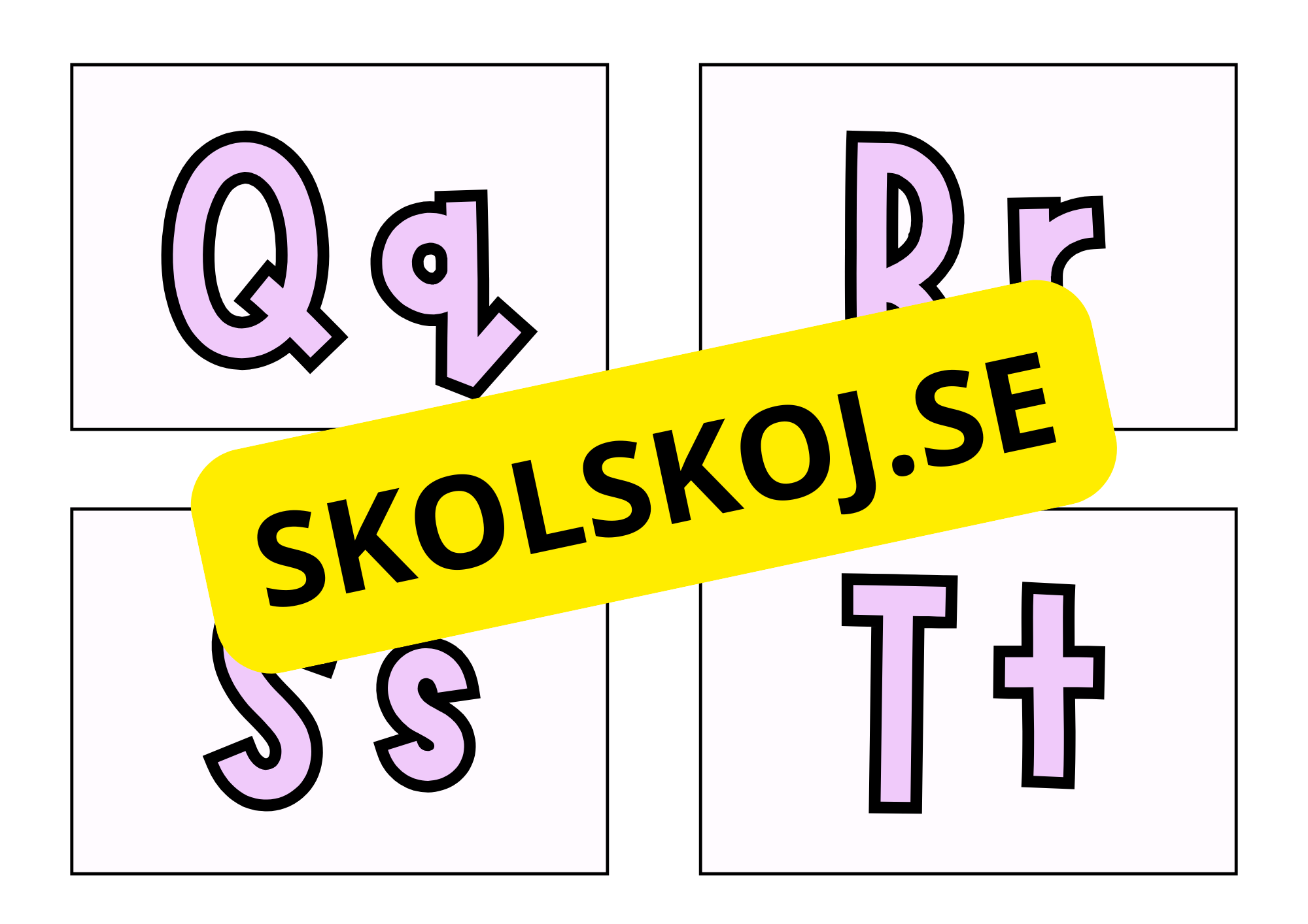 Bokstavskort - Hela alfabetet