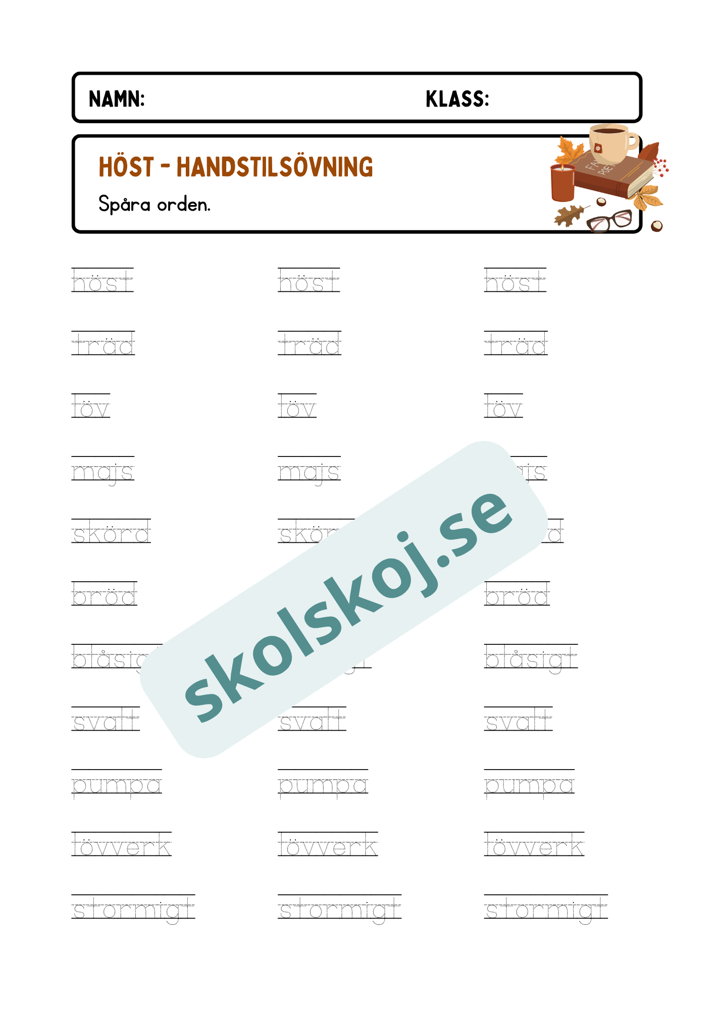 Handstilsövningar - Häfte
