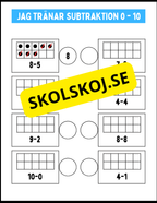 Jag tränar addition och subtraktion 0 - 10