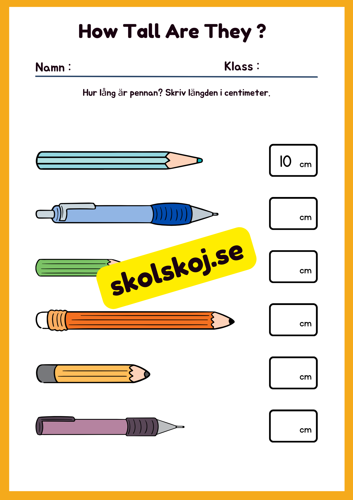 Vi lär oss mäta - Häfte