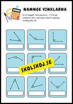 Vinklar - Genomgång och uppgifter - Årskurs 4 - 5