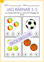 Jag räknar 1 - 5 - Häfte