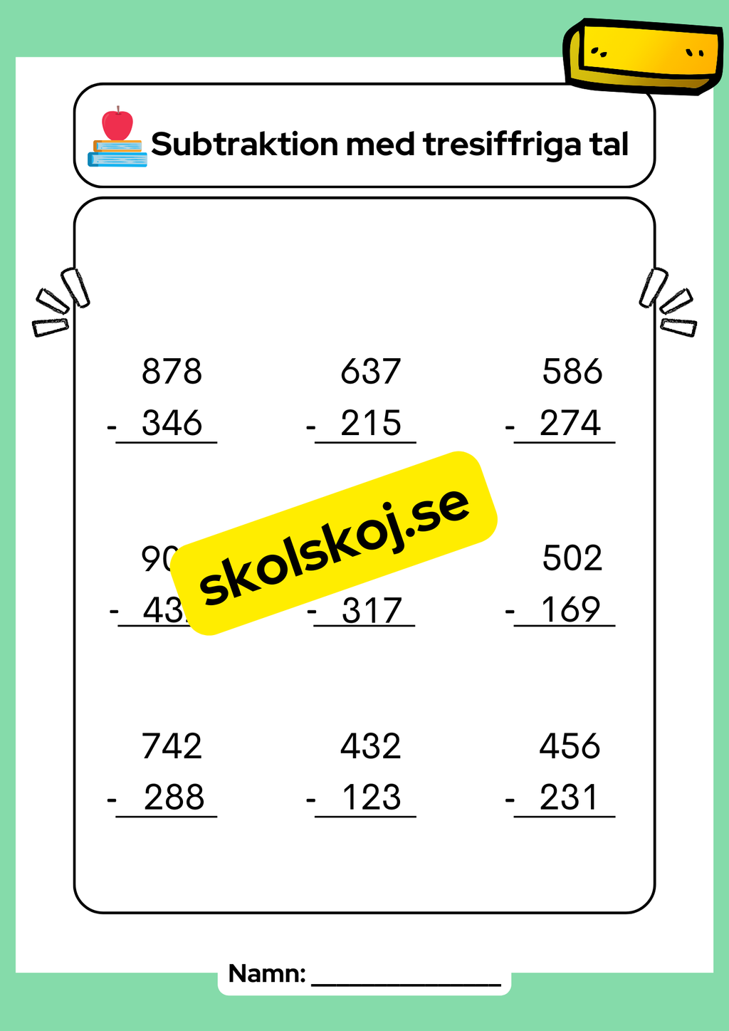 Addition och subtraktion med tresiffriga tal