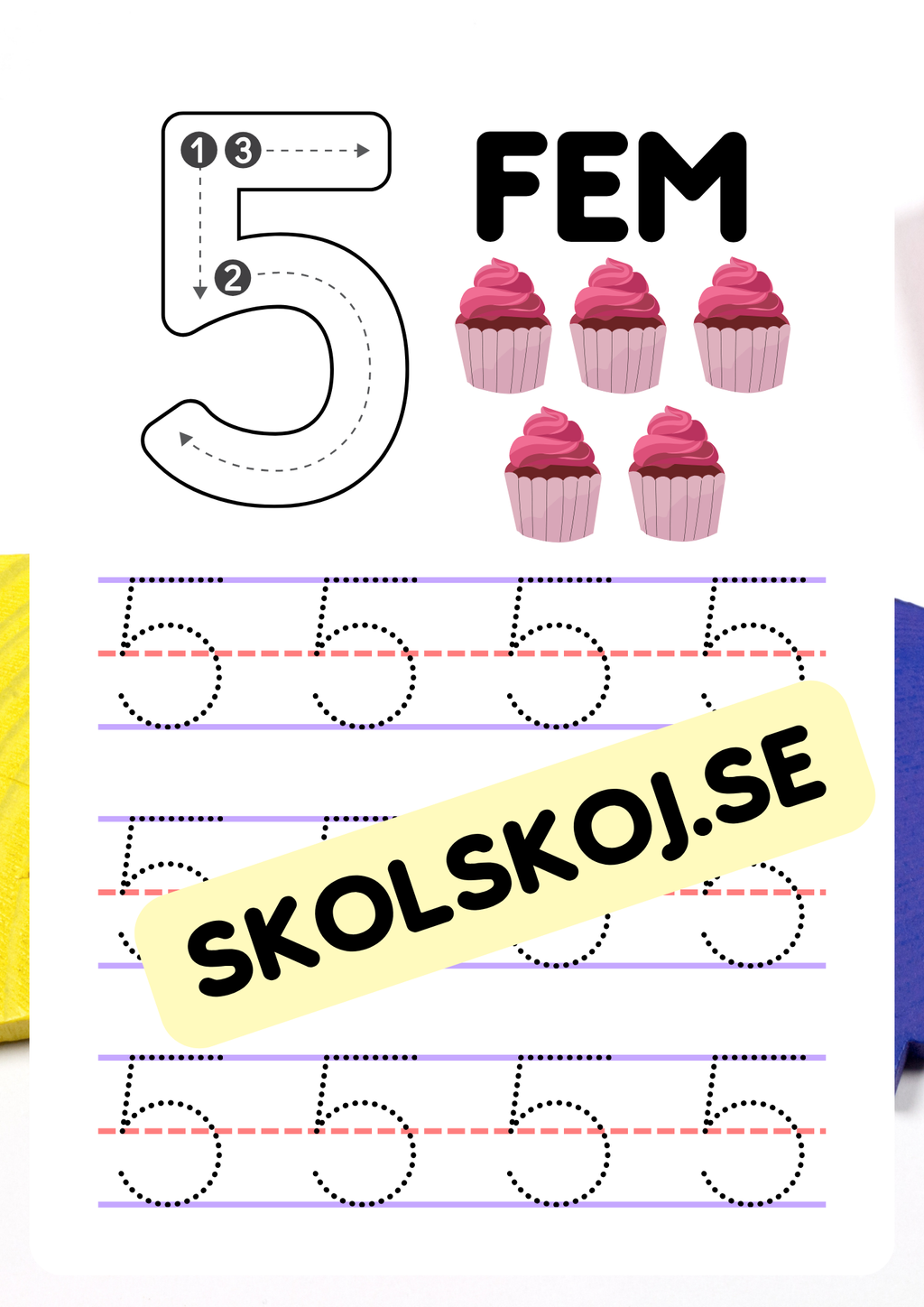 Jag lär mig skriva siffror - 1 - 10
