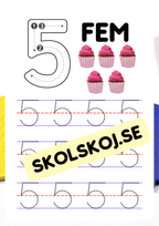 Jag lär mig skriva siffror - 1 - 10