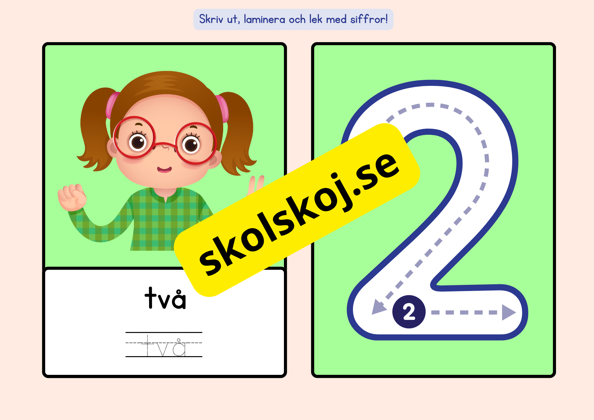 Sifferkort - A5 storlek