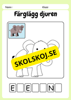 Färglägg, titta och skriv - Häfte