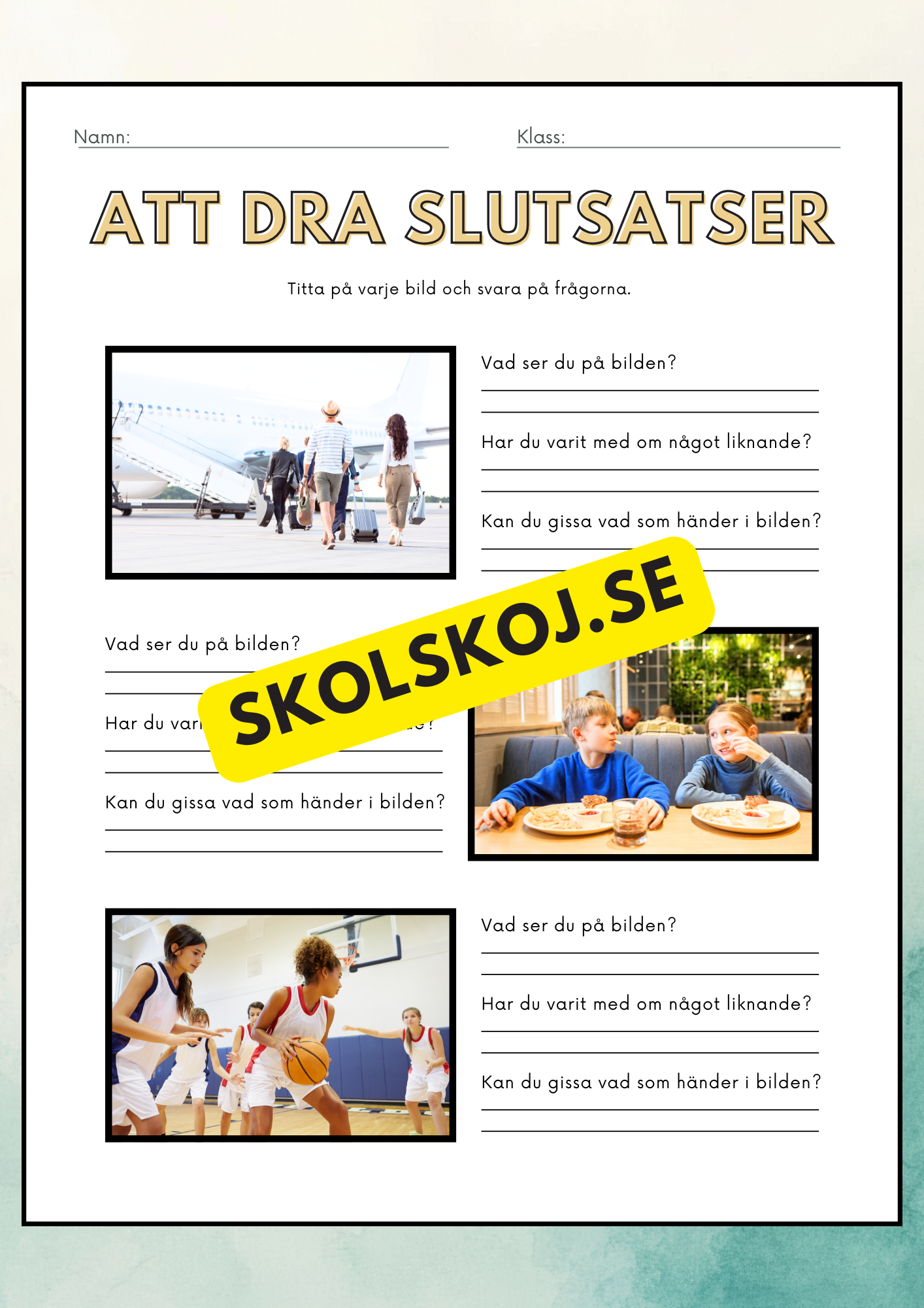 Att dra slutsatser - Häfte