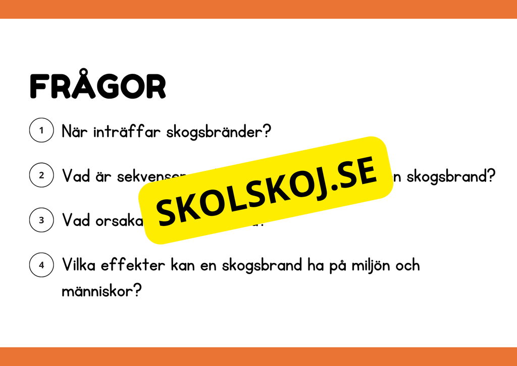 Naturliga katastrofer - Läsförståelse