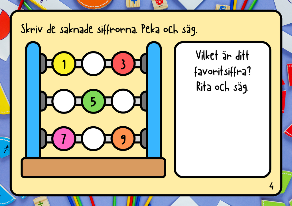 Siffror 1-10 - Aktivitetsbok