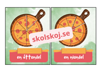 Bråktal med pizzabitar
